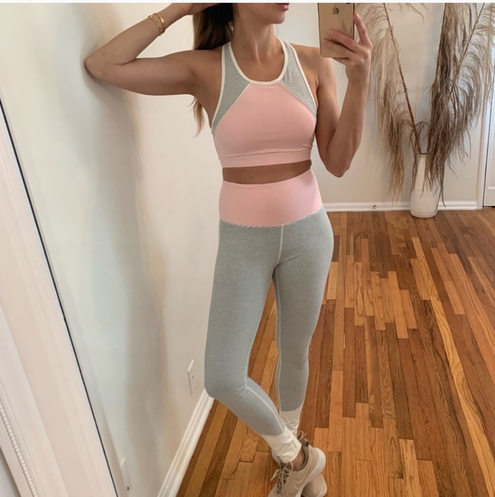 [REPOSH] Mrsalliexo REESE Pink Stripes Workout Set